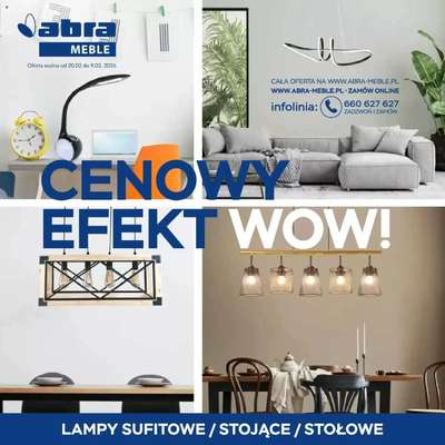 Abra Meble - gazetka promocyjna Cenowy efekt WOW od piątku 20.02 do poniedziałku 09.03