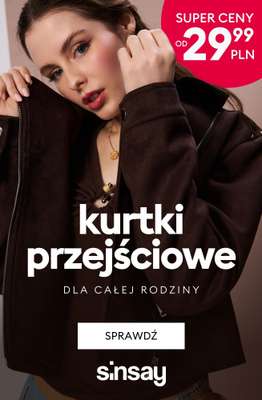 Sinsay - gazetka promocyjna Kurtki przejściowe dla całej rodziny - od 29,99 PLN od piątku 20.02 