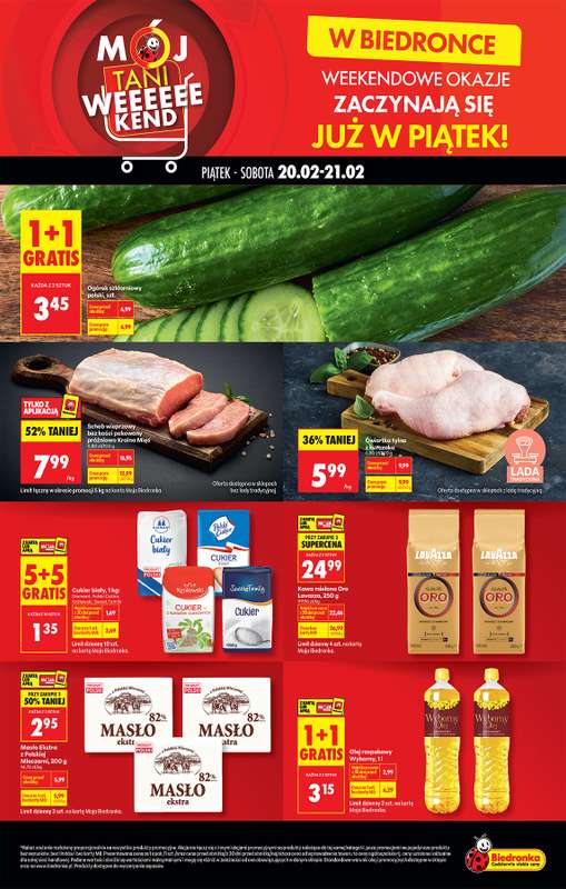 Biedronka - gazetka promocyjna Tani weekend od piątku 20.02 do soboty 21.02