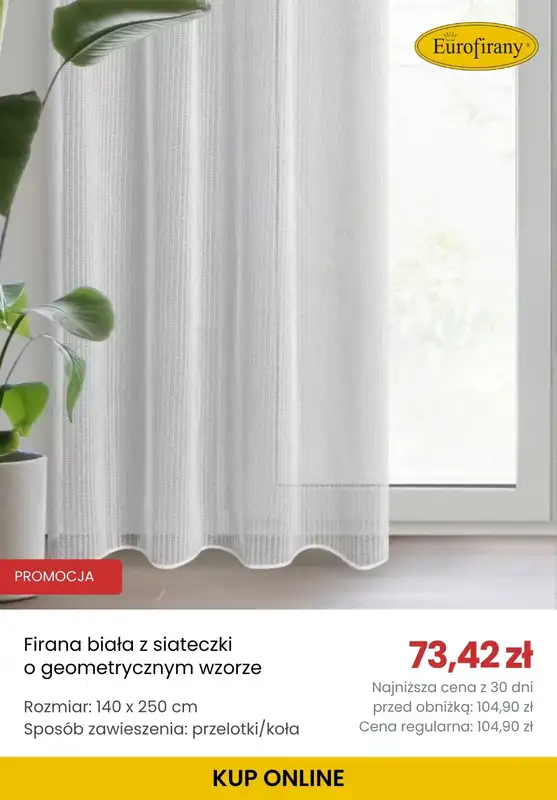 BEST SALE - gazetka promocyjna Eurofirany | Do -30% na firany od piątku 20.02 do czwartku 05.03 - strona 8