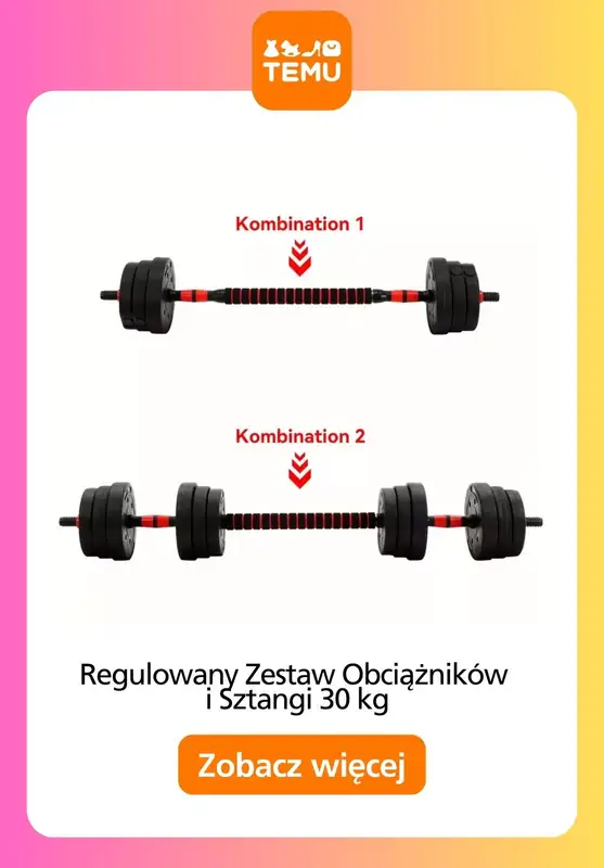 Temu - gazetka promocyjna Akcesoria i sprzęt fitness od piątku 20.02  - strona 9