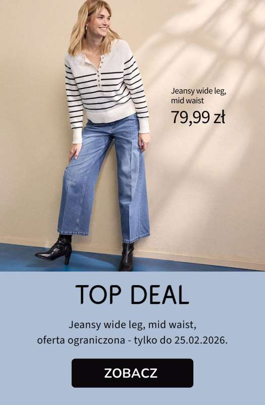 bonprix - gazetka promocyjna TOP DEAL - Jeansy za 79,99 zł od piątku 20.02 do środy 25.02