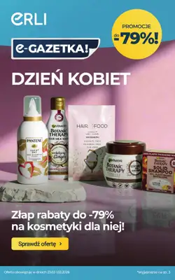ERLI - gazetka promocyjna Dzień Kobiet – prezenty do -79% taniej! od poniedziałku 23.02 do niedzieli 01.03