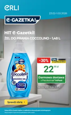 ERLI - gazetka promocyjna HIT e-Gazetki – codzienne zakupy w super cenach! od poniedziałku 23.02 do niedzieli 01.03