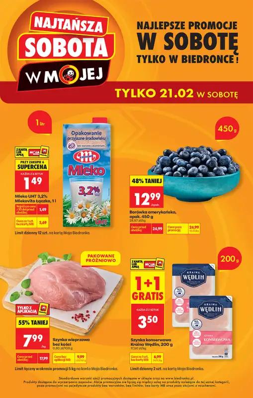 Biedronka - gazetka promocyjna Najtańsza sobota  