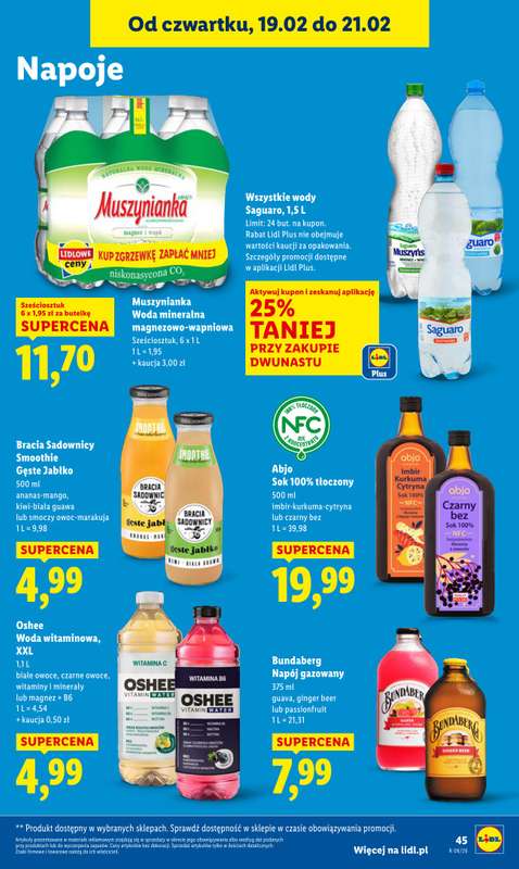 Lidl - gazetka promocyjna Oferta od czwartku od czwartku 19.02 do soboty 21.02 - strona 45