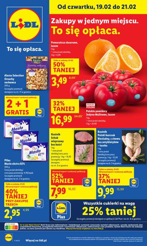 Lidl - gazetka promocyjna Oferta od czwartku od czwartku 19.02 do soboty 21.02