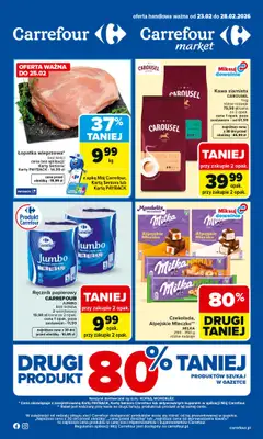 Carrefour - gazetka promocyjna Gazetka Carrefour od poniedziałku od poniedziałku 23.02 do soboty 28.02