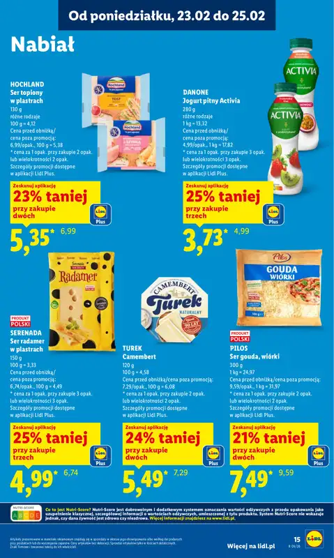 Lidl - gazetka promocyjna Oferta od poniedziałku od poniedziałku 23.02 do środy 25.02 - strona 15