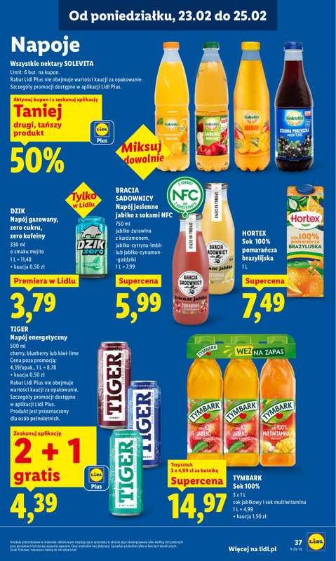 Lidl - gazetka promocyjna Oferta od poniedziałku od poniedziałku 23.02 do środy 25.02 - strona 37