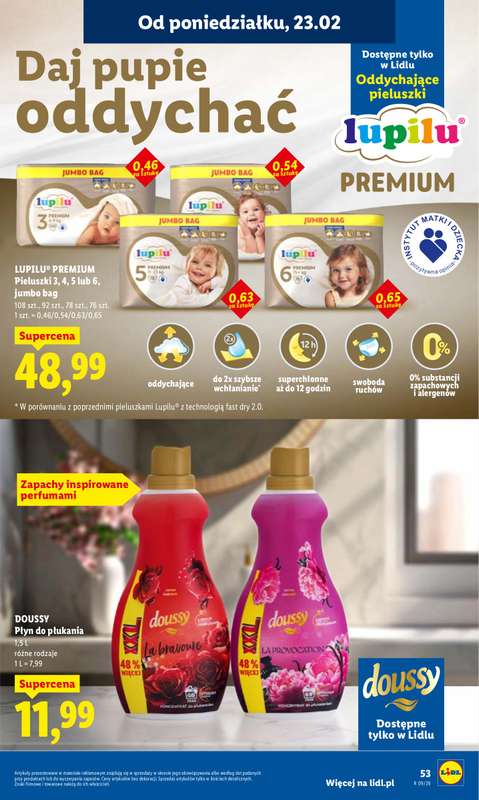 Lidl - gazetka promocyjna Oferta od poniedziałku od poniedziałku 23.02 do środy 25.02 - strona 53