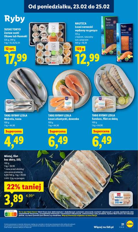 Lidl - gazetka promocyjna Oferta od poniedziałku od poniedziałku 23.02 do środy 25.02 - strona 21