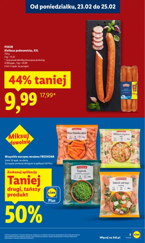 Lidl - gazetka promocyjna Oferta od poniedziałku od poniedziałku 23.02 do środy 25.02 - strona 5