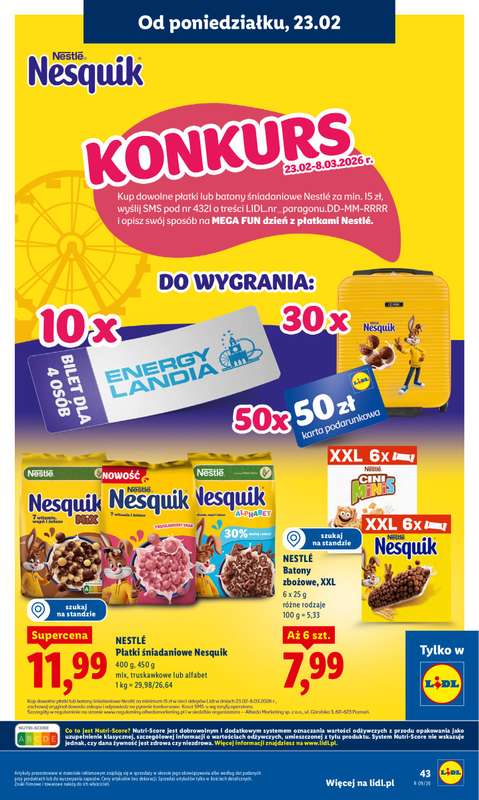 Lidl - gazetka promocyjna Oferta od poniedziałku od poniedziałku 23.02 do środy 25.02 - strona 43