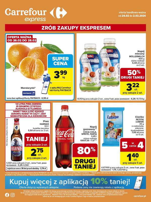 Carrefour Express - gazetka promocyjna Gazetka Express od wtorku 24.02 do poniedziałku 02.03