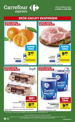 Carrefour Express - gazetka promocyjna Gazetka Express od wtorku 24.02 do poniedziałku 02.03