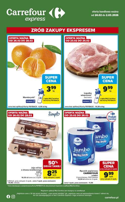 Carrefour Express - gazetka promocyjna Gazetka Express od wtorku 24.02 do poniedziałku 02.03
