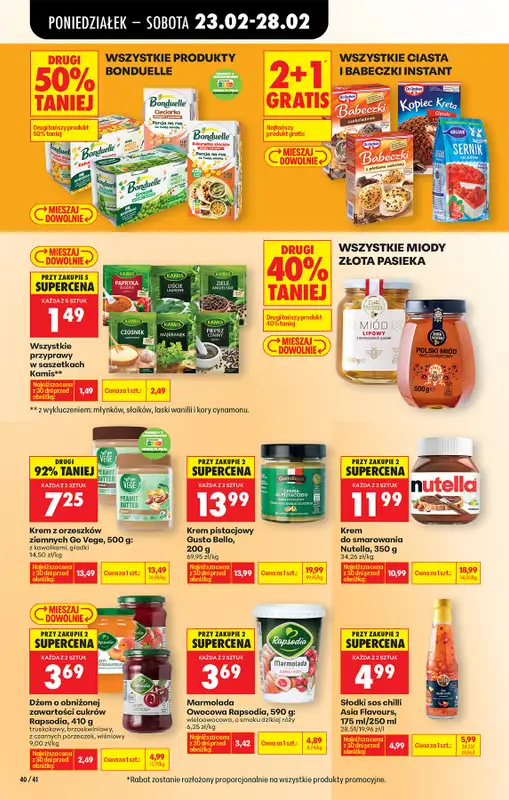 Biedronka - gazetka promocyjna Od poniedziałku od poniedziałku 23.02 do soboty 28.02 - strona 44