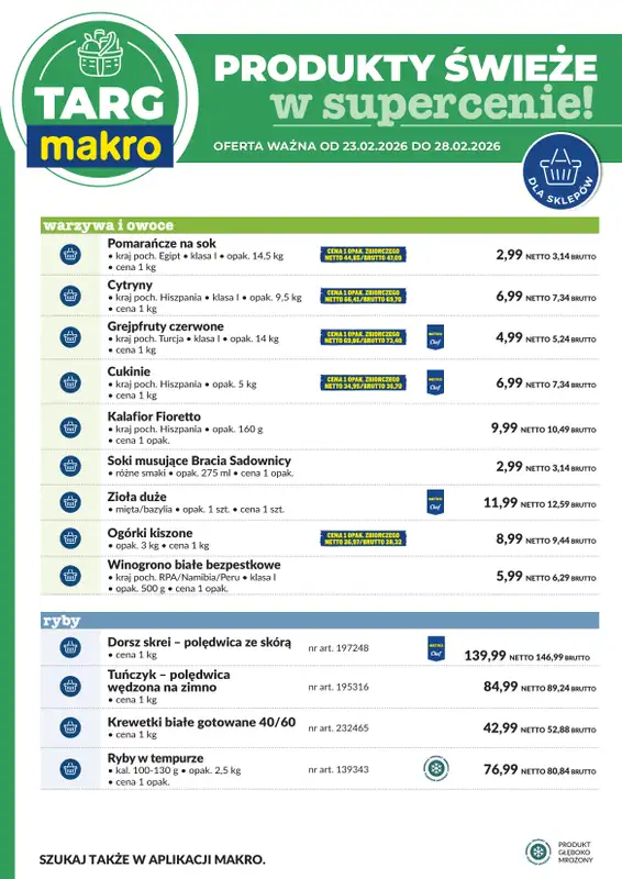 Makro - gazetka promocyjna Targ MAKRO - oferta świeża w super cenach! od poniedziałku 23.02 do soboty 28.02 - strona 6