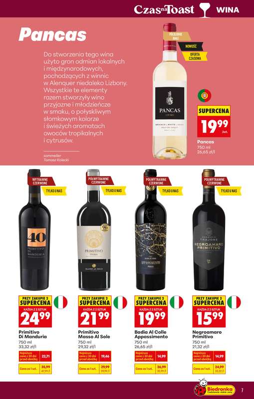 Biedronka - gazetka promocyjna Czas na toast od poniedziałku 23.02 do soboty 07.03 - strona 7
