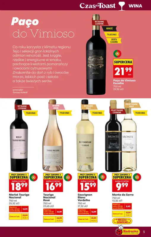 Biedronka - gazetka promocyjna Czas na toast od poniedziałku 23.02 do soboty 07.03 - strona 5