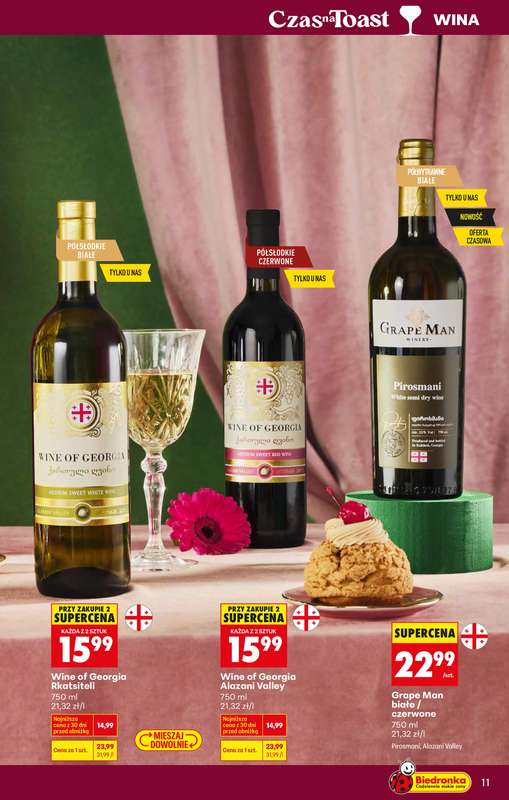Biedronka - gazetka promocyjna Czas na toast od poniedziałku 23.02 do soboty 07.03 - strona 11