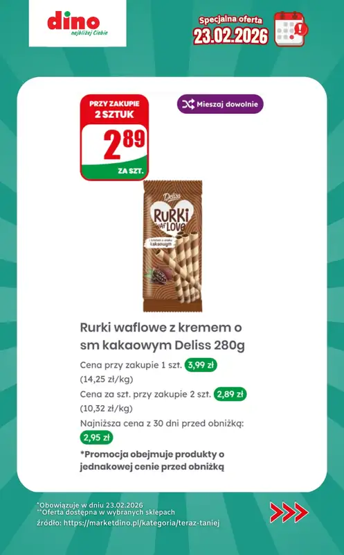 Dino - gazetka promocyjna Specjalna oferta na 23.02.2026 - promocje spoza gazetki od poniedziałku 23.02 do poniedziałku 23.02 - strona 8