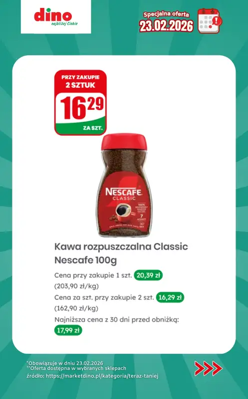 Dino - gazetka promocyjna Specjalna oferta na 23.02.2026 - promocje spoza gazetki od poniedziałku 23.02 do poniedziałku 23.02 - strona 5