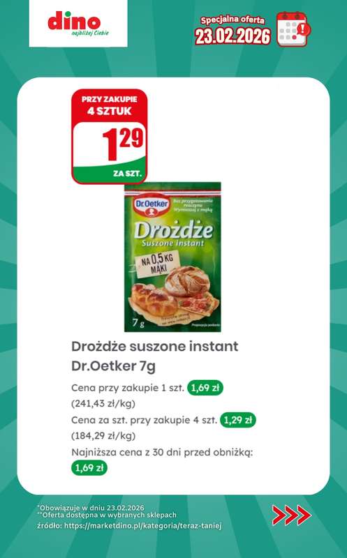 Dino - gazetka promocyjna Specjalna oferta na 23.02.2026 - promocje spoza gazetki od poniedziałku 23.02 do poniedziałku 23.02 - strona 10