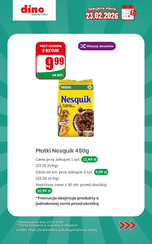 Dino - gazetka promocyjna Specjalna oferta na 23.02.2026 - promocje spoza gazetki od poniedziałku 23.02 do poniedziałku 23.02 - strona 6