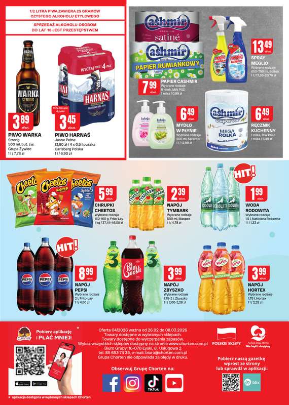 Chorten - gazetka promocyjna Gazetka Małopolska, Śląsk, Podkarpackie, Opolskie Market od czwartku 26.02 do niedzieli 08.03 - strona 4