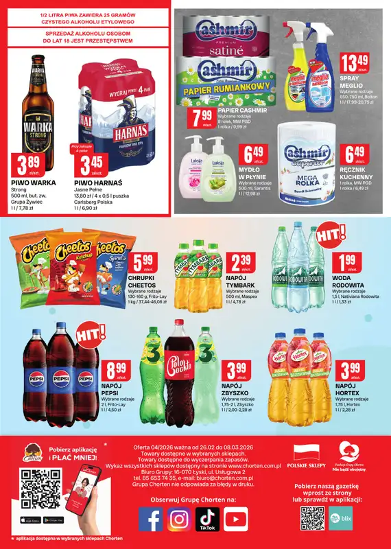 Chorten - gazetka promocyjna Gazetka Małopolska, Śląsk, Podkarpackie, Opolskie Market od czwartku 26.02 do niedzieli 08.03 - strona 4