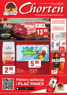 Chorten - gazetka promocyjna Gazetka Mazowsze Market od czwartku 26.02 do niedzieli 08.03