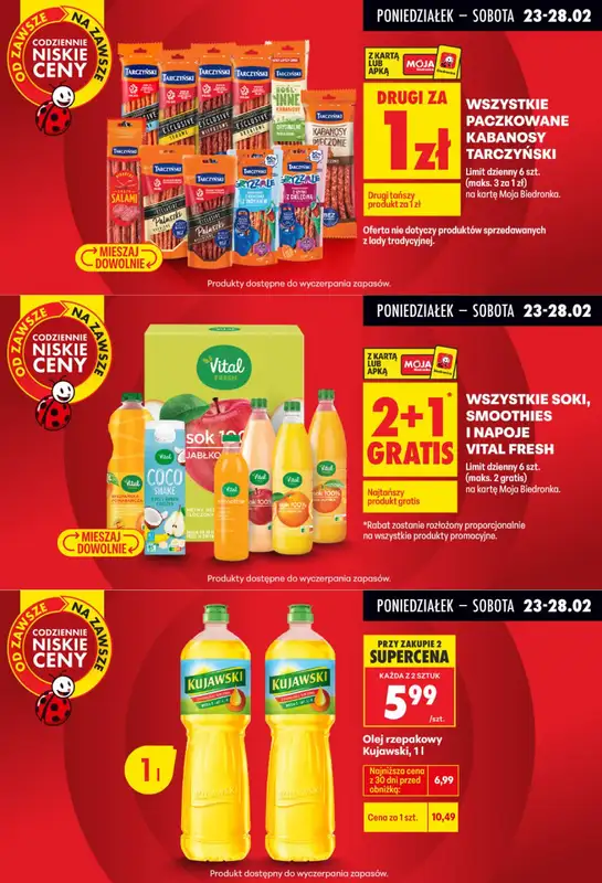 Biedronka - gazetka promocyjna Biedronkowe oszczędności od poniedziałku 23.02 do środy 25.02 - strona 5