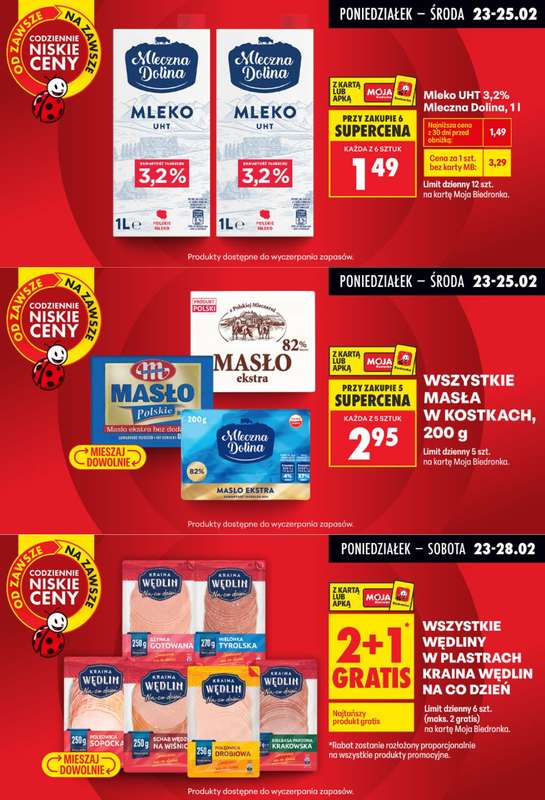 Biedronka - gazetka promocyjna Biedronkowe oszczędności od poniedziałku 23.02 do środy 25.02 - strona 2
