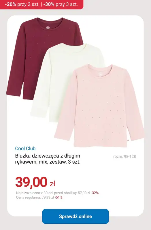 Smyk - gazetka promocyjna -20% przy zakupie 2 szt. | -30% przy zakupie min. 3 szt. od poniedziałku 23.02 do wtorku 24.02 - strona 10