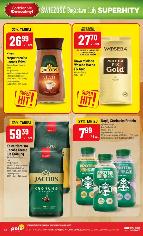 POLOmarket - gazetka promocyjna Gazetka od środy 25.02 do wtorku 03.03 - strona 32