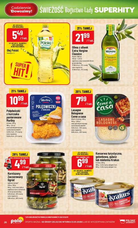 POLOmarket - gazetka promocyjna Gazetka od środy 25.02 do wtorku 03.03 - strona 26