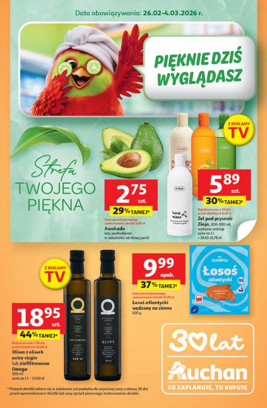 Auchan - gazetka promocyjna Gazetka 30 Lat Supermarket Auchan od czwartku 26.02 do środy 04.03