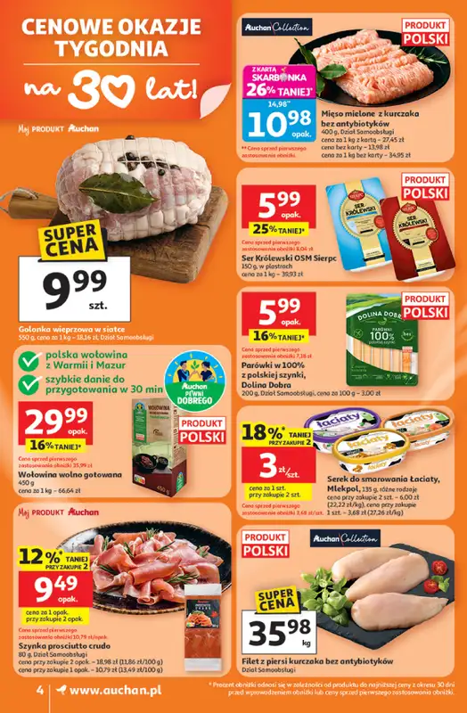 Auchan - gazetka promocyjna Gazetka 30 Lat Supermarket Auchan od czwartku 26.02 do środy 04.03 - strona 4