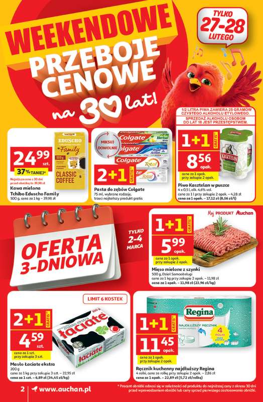 Auchan - gazetka promocyjna Gazetka 30 Lat Supermarket Auchan od czwartku 26.02 do środy 04.03 - strona 2