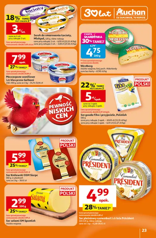 Auchan - gazetka promocyjna Gazetka 30 Lat Hipermarket Auchan od czwartku 26.02 do środy 04.03 - strona 23