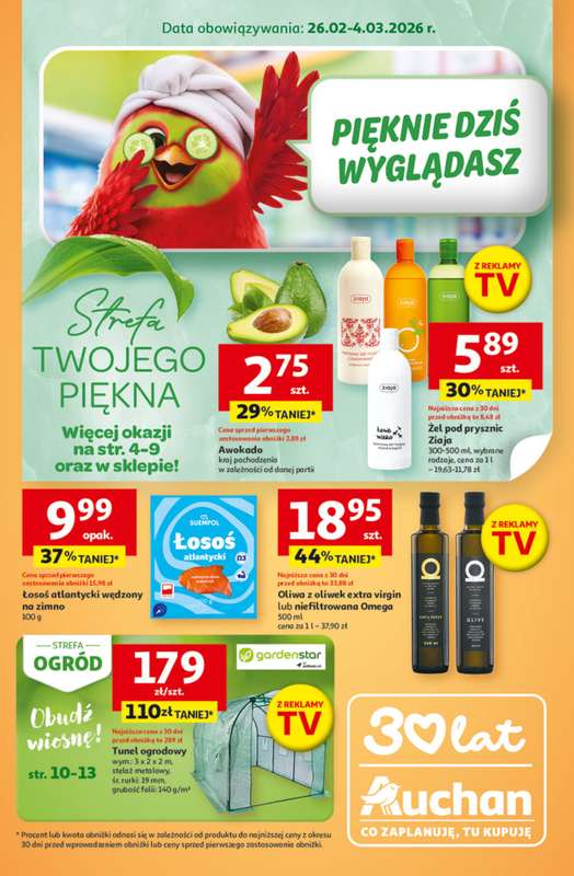 Auchan - gazetka promocyjna Gazetka 30 Lat Hipermarket Auchan od czwartku 26.02 do środy 04.03