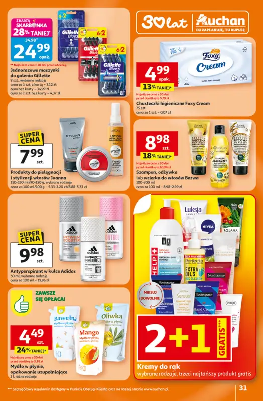 Auchan - gazetka promocyjna Gazetka 30 Lat Hipermarket Auchan od czwartku 26.02 do środy 04.03 - strona 31