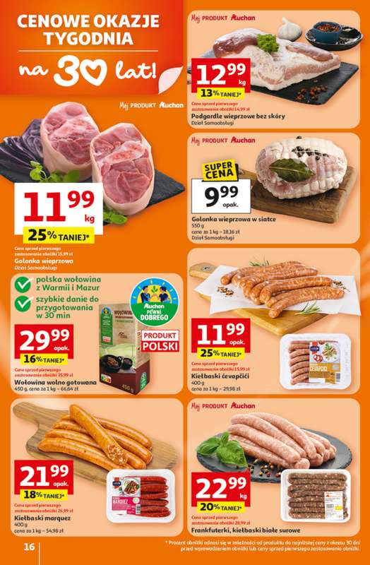 Auchan - gazetka promocyjna Gazetka 30 Lat Hipermarket Auchan od czwartku 26.02 do środy 04.03 - strona 16