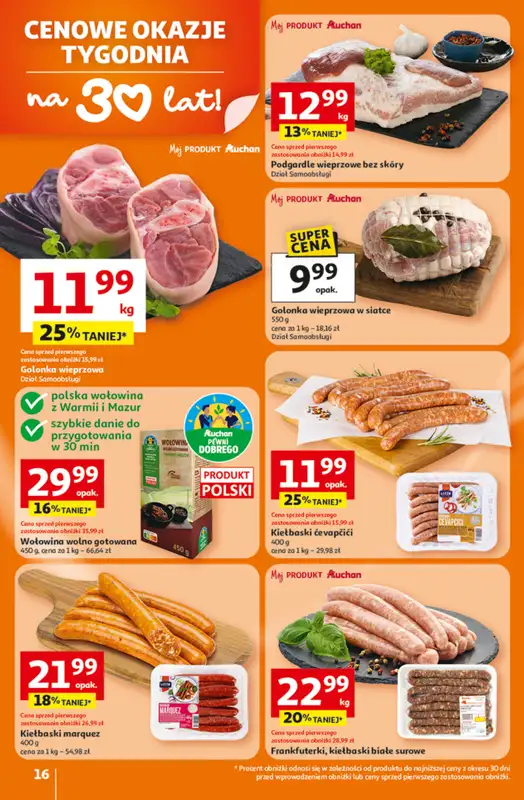 Auchan - gazetka promocyjna Gazetka 30 Lat Hipermarket Auchan od czwartku 26.02 do środy 04.03 - strona 16