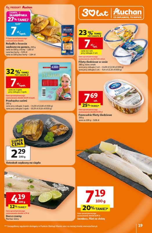 Auchan - gazetka promocyjna Gazetka 30 Lat Hipermarket Auchan od czwartku 26.02 do środy 04.03 - strona 19