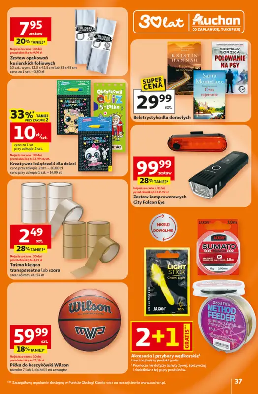 Auchan - gazetka promocyjna Gazetka 30 Lat Hipermarket Auchan od czwartku 26.02 do środy 04.03 - strona 37