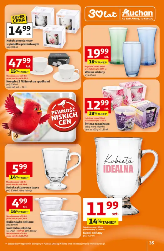 Auchan - gazetka promocyjna Gazetka 30 Lat Hipermarket Auchan od czwartku 26.02 do środy 04.03 - strona 35