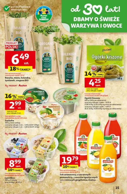 Auchan - gazetka promocyjna Gazetka 30 Lat Hipermarket Auchan od czwartku 26.02 do środy 04.03 - strona 15